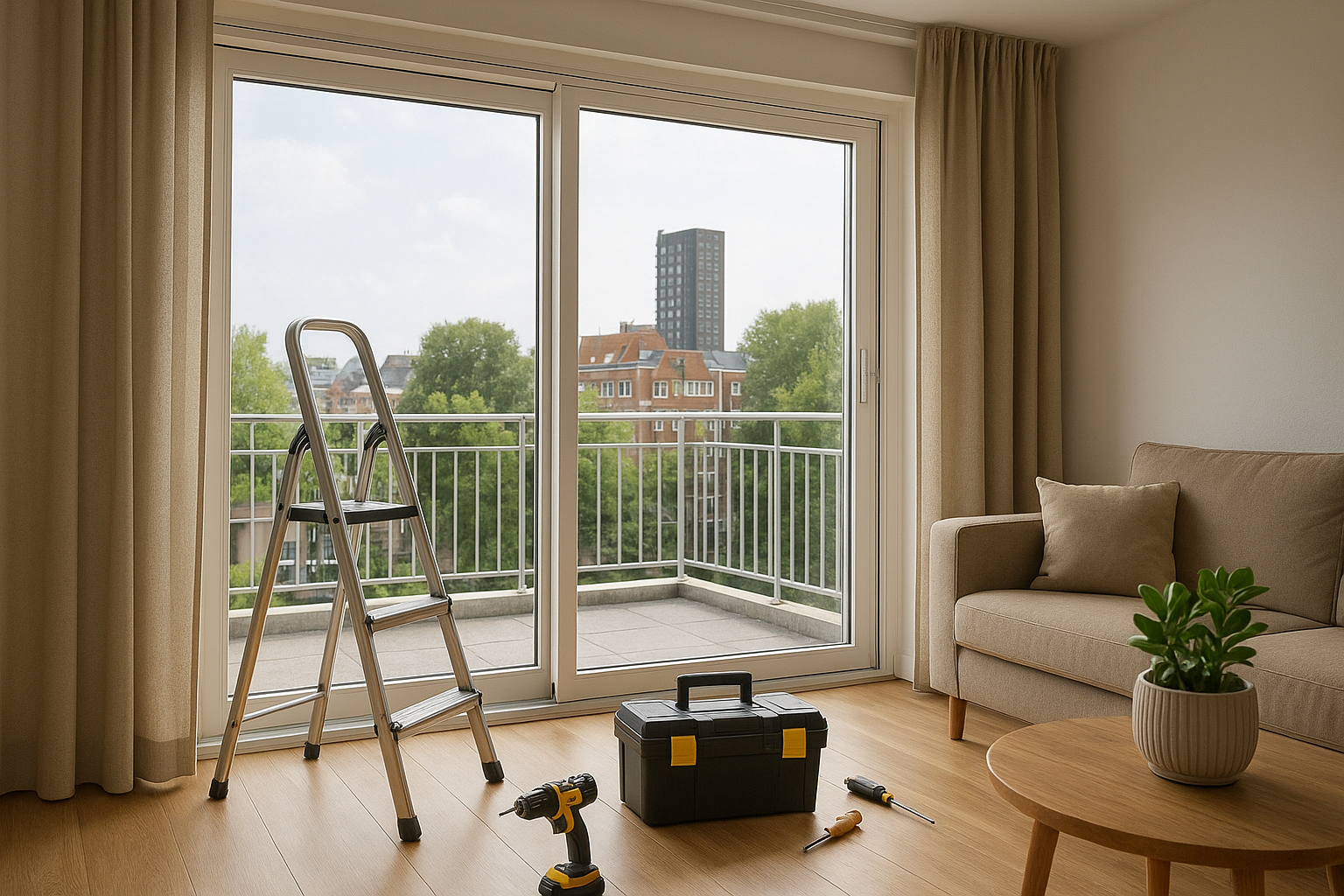 Foto bij Wat je doet bij een gebarsten ruit in je schuifpui
